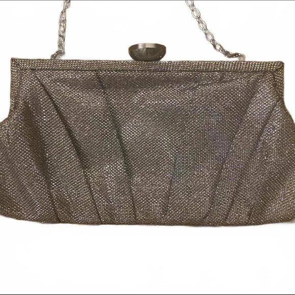 Vintage Jessica McClintock Snake Embossed &Gold  Metallic Clutch Set - Picture 2 of 14